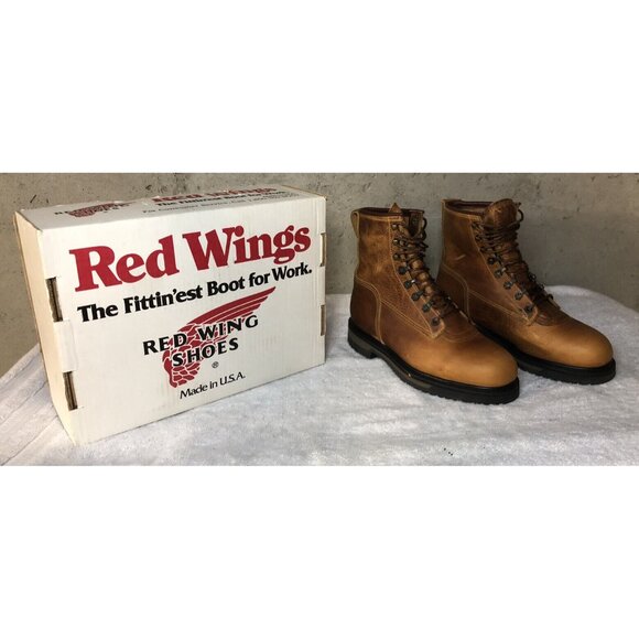Red Wing 2247 Comfort Force Brown Steel Toe Boots Size 9 3E - With Original Box - Picture 1 of 12
